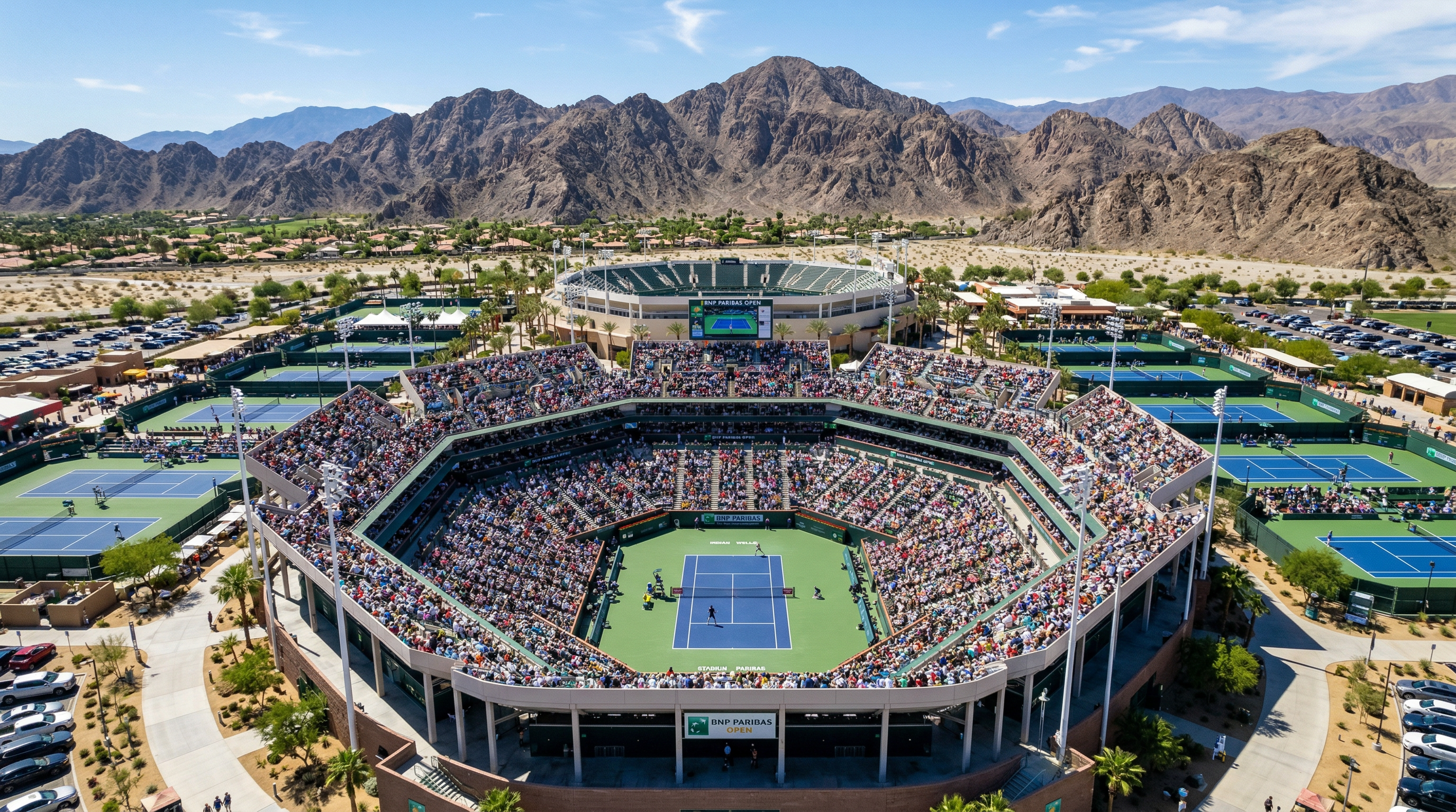 Tenis en el Indian Wells Tennis Garden, sede del BNP Paribas Open