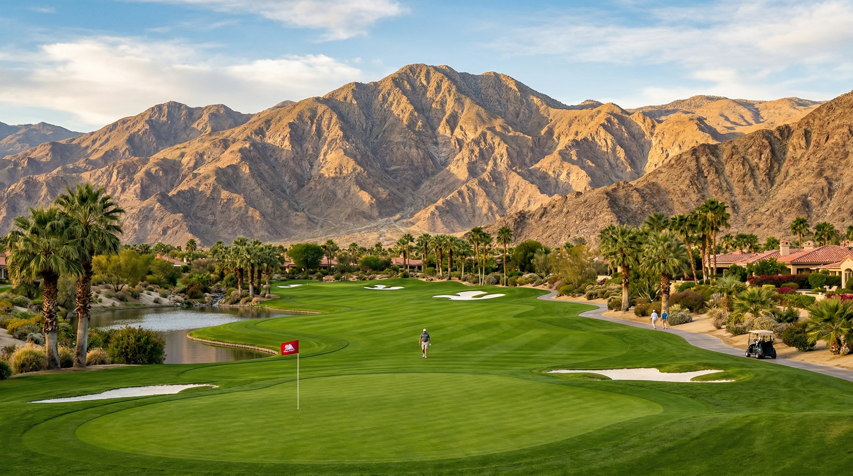 Championship golf course in the Coachella Valley desert